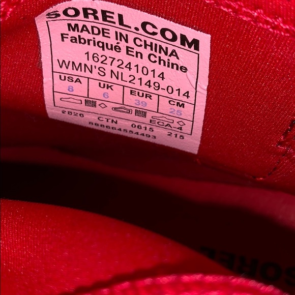 Sorel Black and Red Ankle Rain Boot Heels - Picture 7 of 8